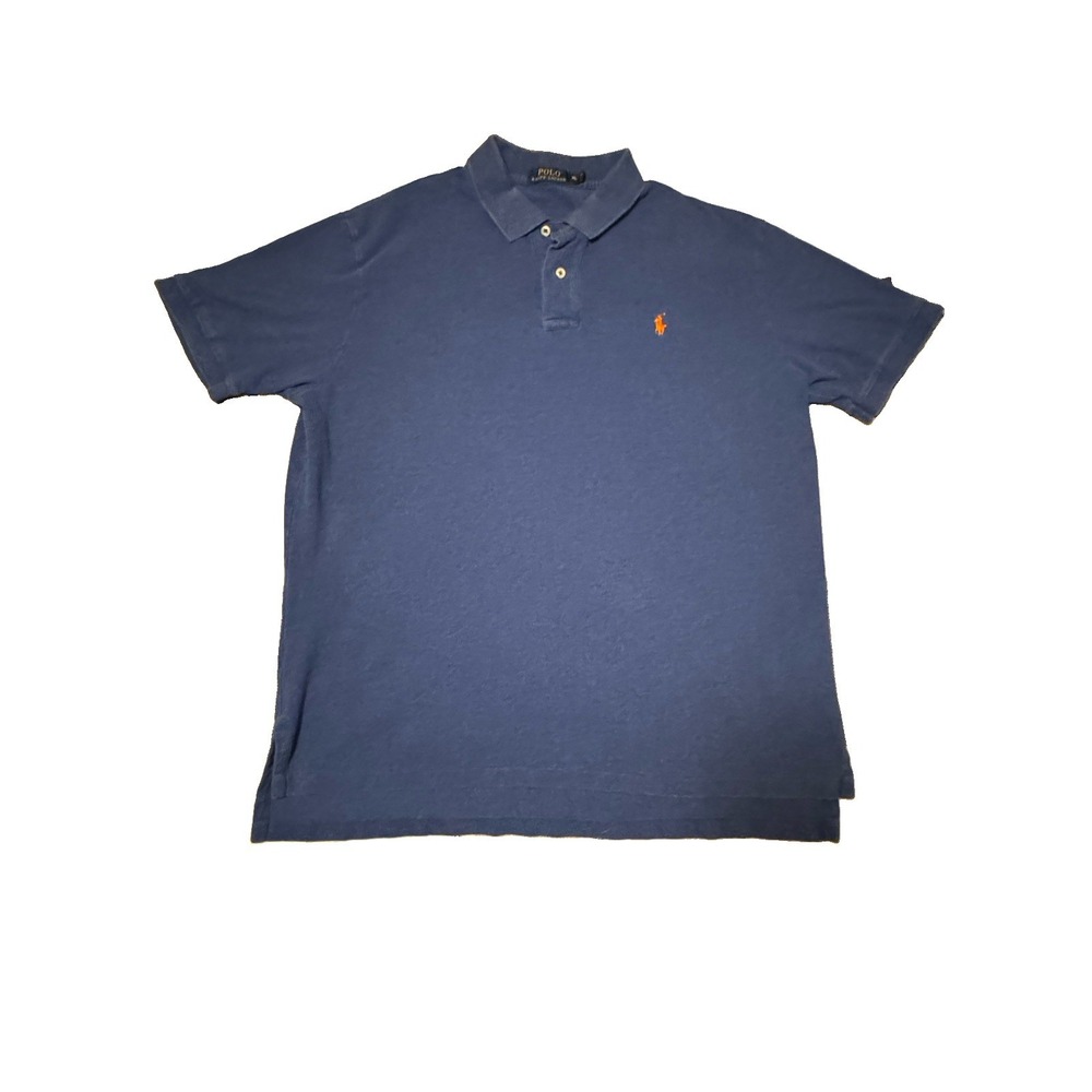 Polo by Ralph Lauren Men's XL Classic Pique Blue Polo Short Sleeve Shirt